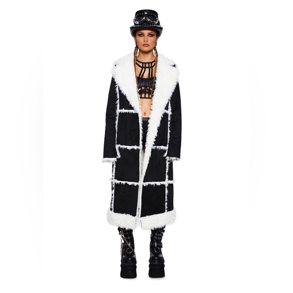 MYRIAD MEMORIES FAUX FUR COAT - Picture 1 of 11